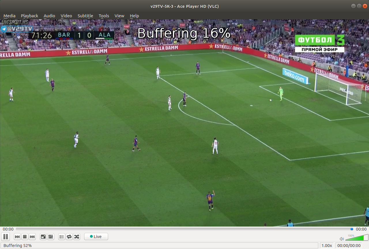 Установка Ace плеера в Ubuntu 18.04.1